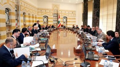 جلسة مجلس الوزراء اللبناني